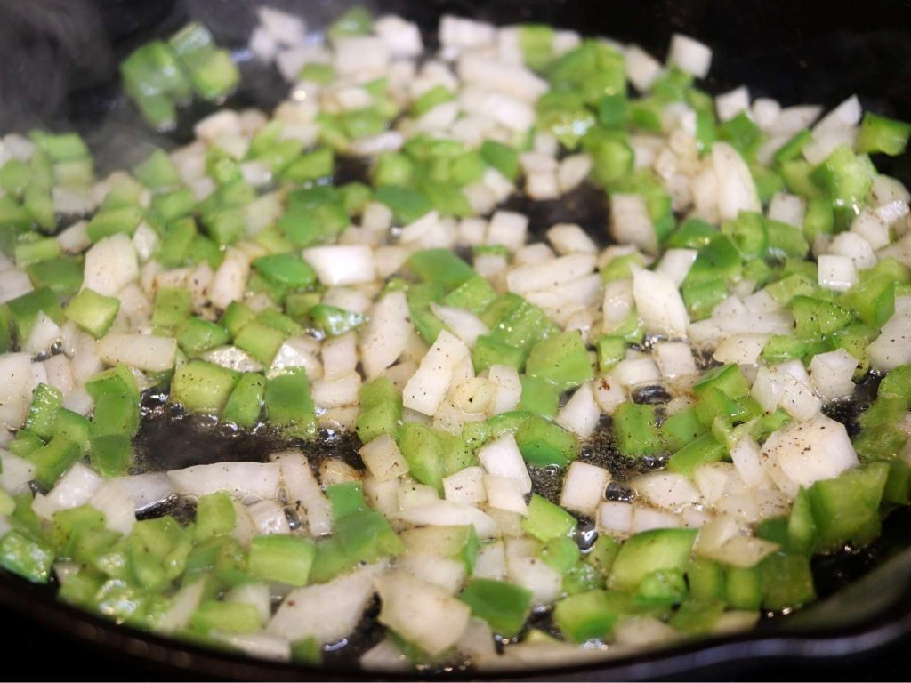 sauteed onion and green bell pepper