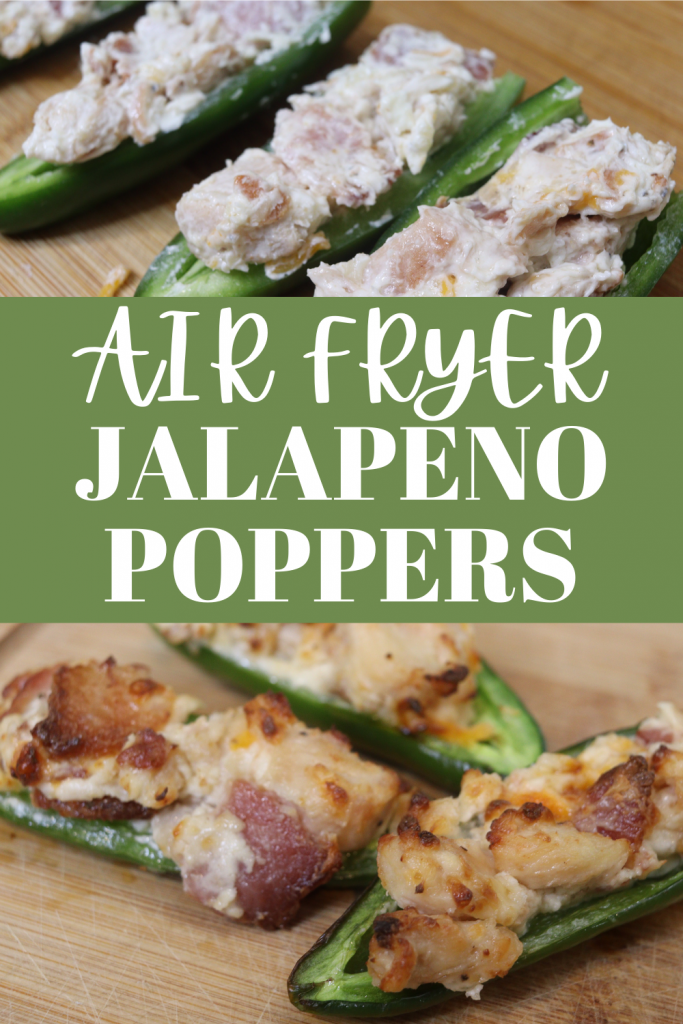 air fryer jalapeno popper pinable image