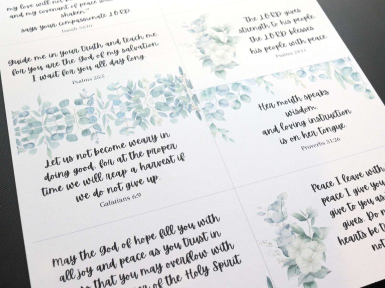 Free Printable Bible Verse Cards for Women