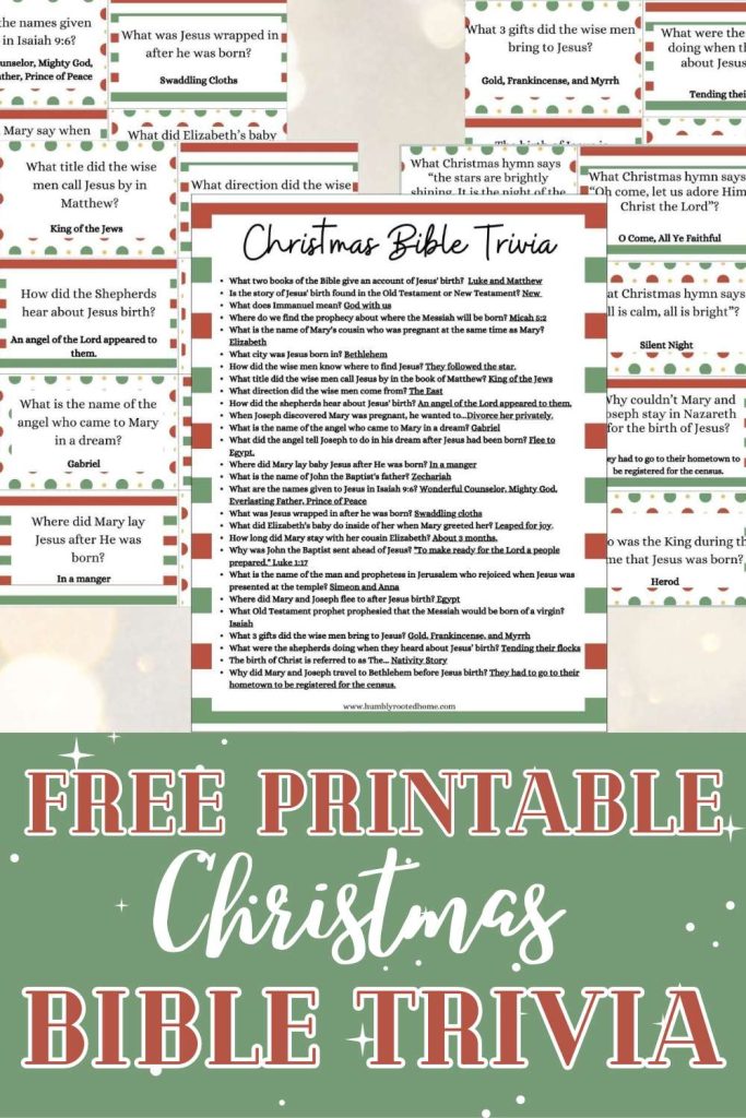 Free Printable Christmas Bible Trivia For The Whole Family! - Humbly 