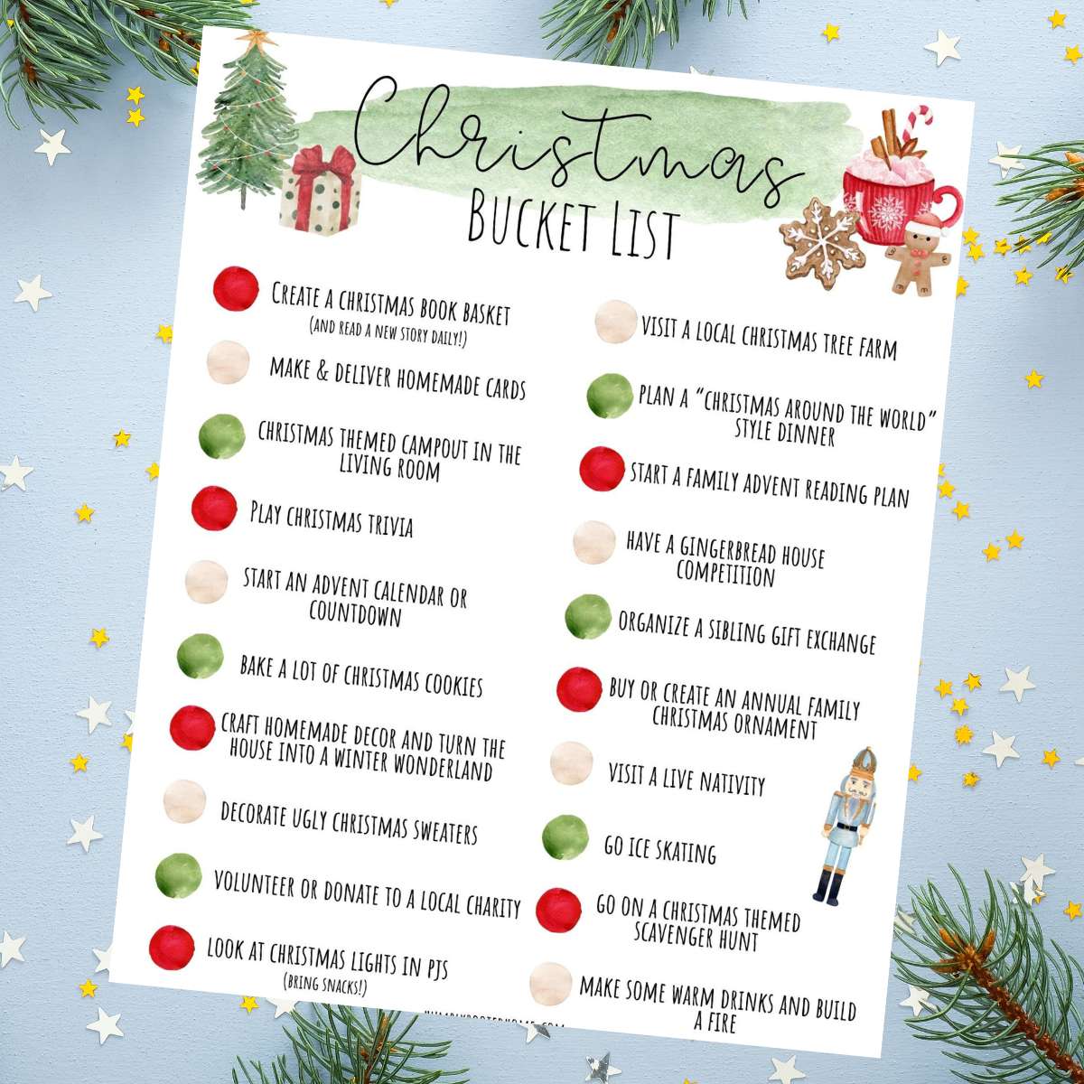 Printable Christmas Bucket List for Family Fun