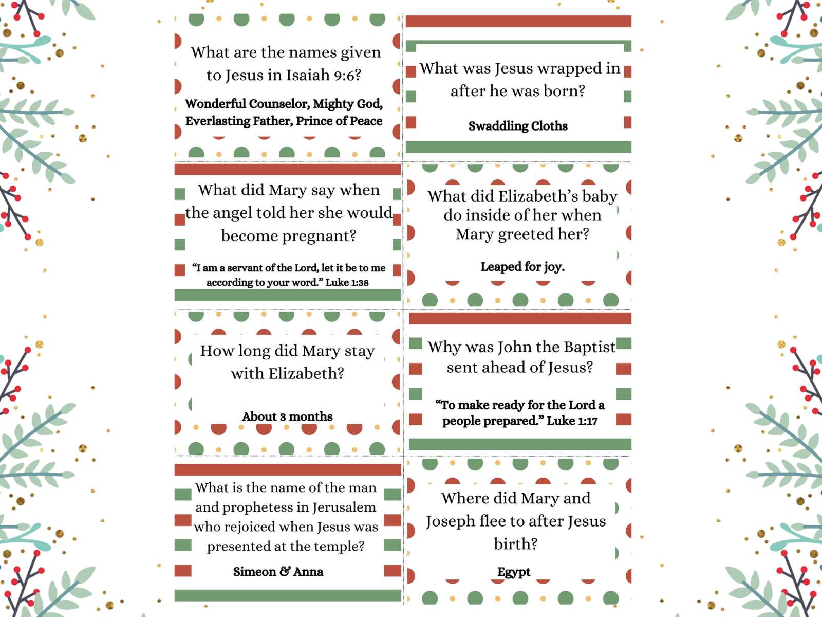 Free Printable Christmas Bible Trivia for the Whole Family! - Humbly ...