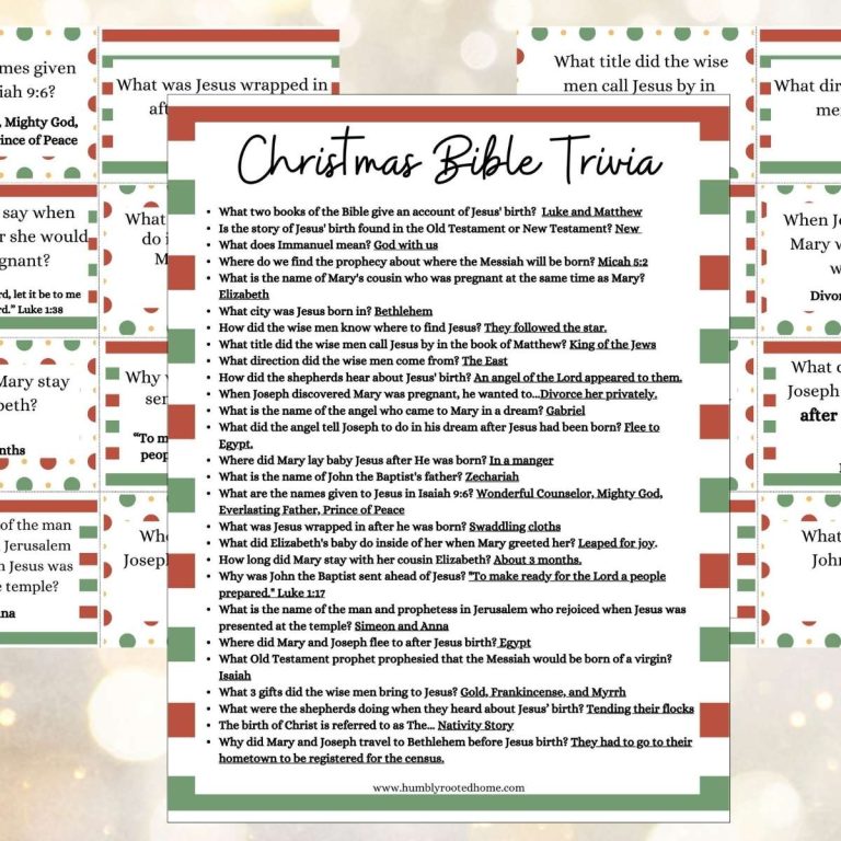 Christmas bible trivia game