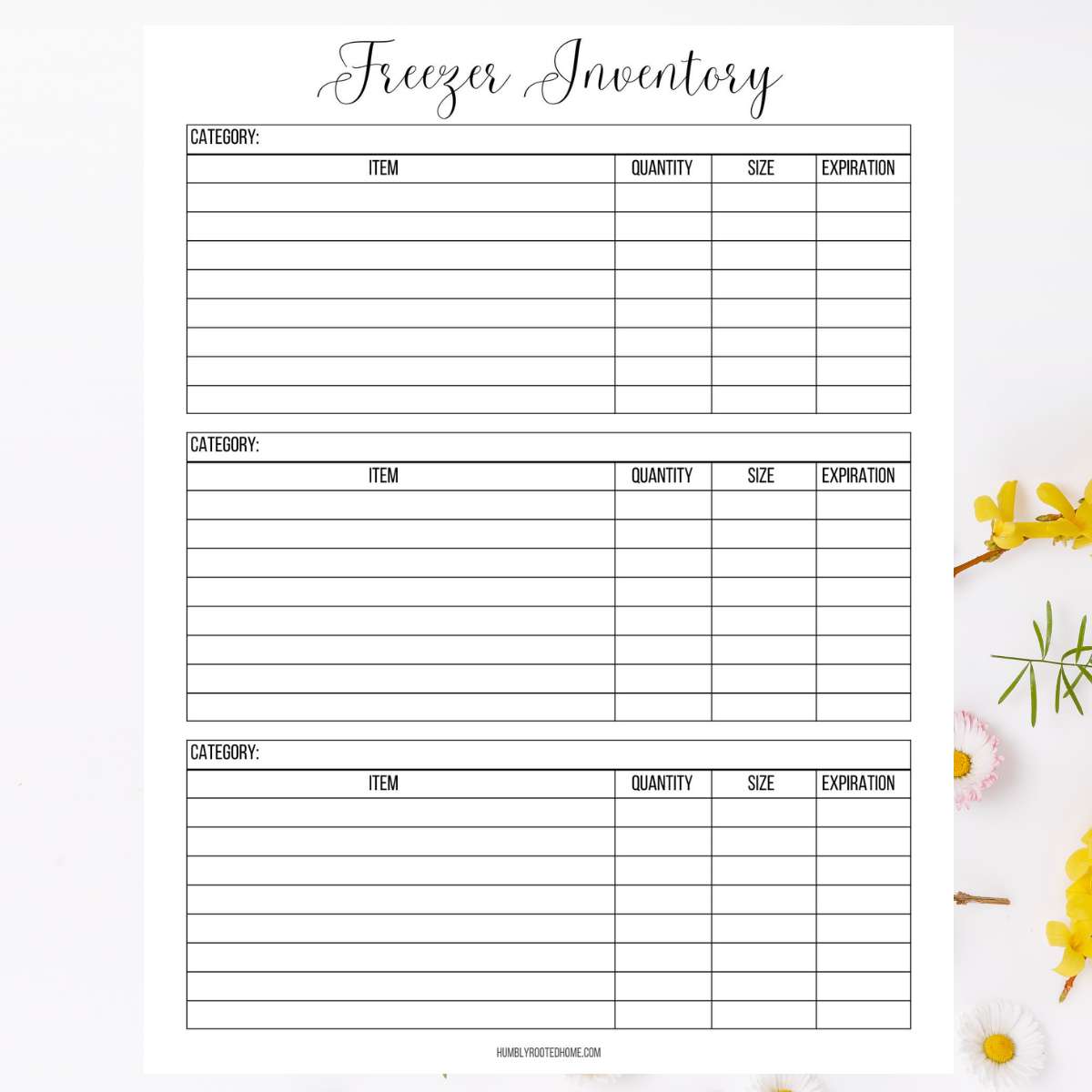 4 Free Printable Freezer Inventory Pages You’ll Love