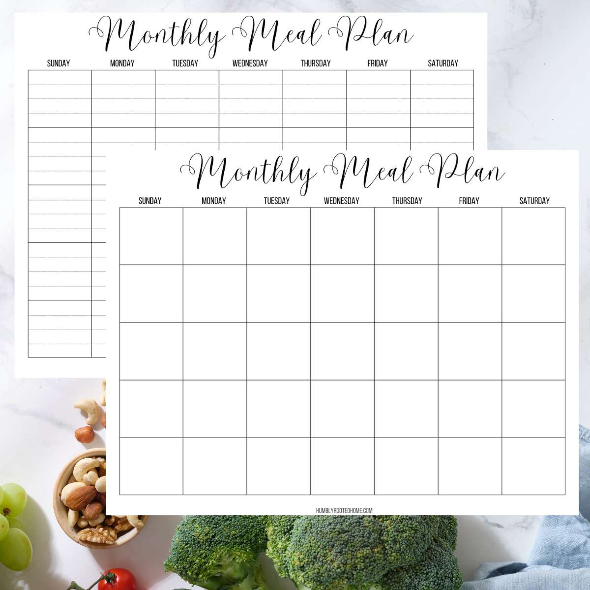 Free Printable Meal Planning Calendars (Monthly or Weekly)