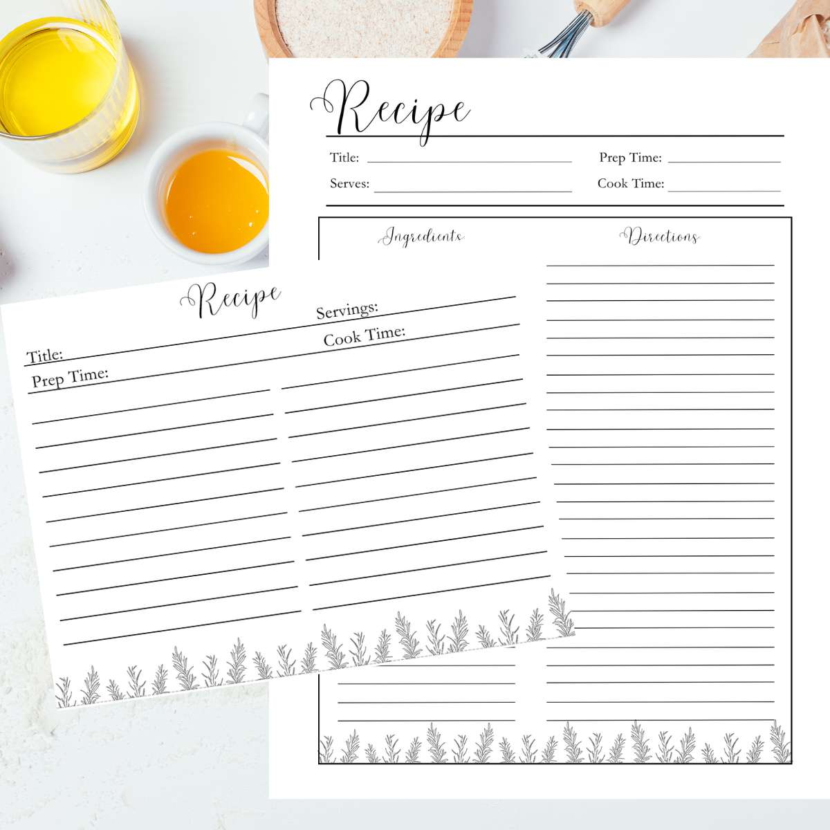 Free Printable Recipe Cards and Pages