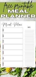 Free Weekly Meal Planner Printable with Grocery List - Humbly Rooted Home