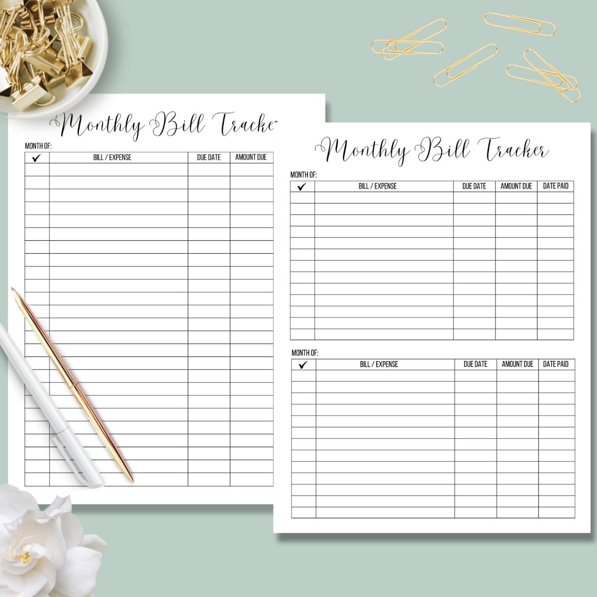 Monthly Bill Trackers You Need – Free Printable