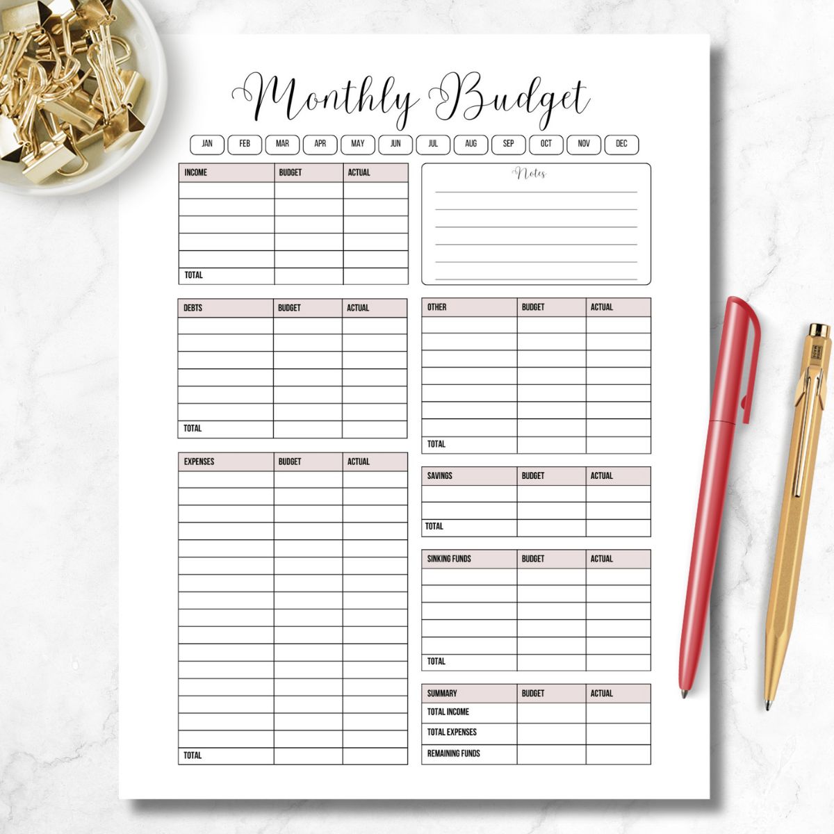 Free Monthly Budget Printables You’ll Love