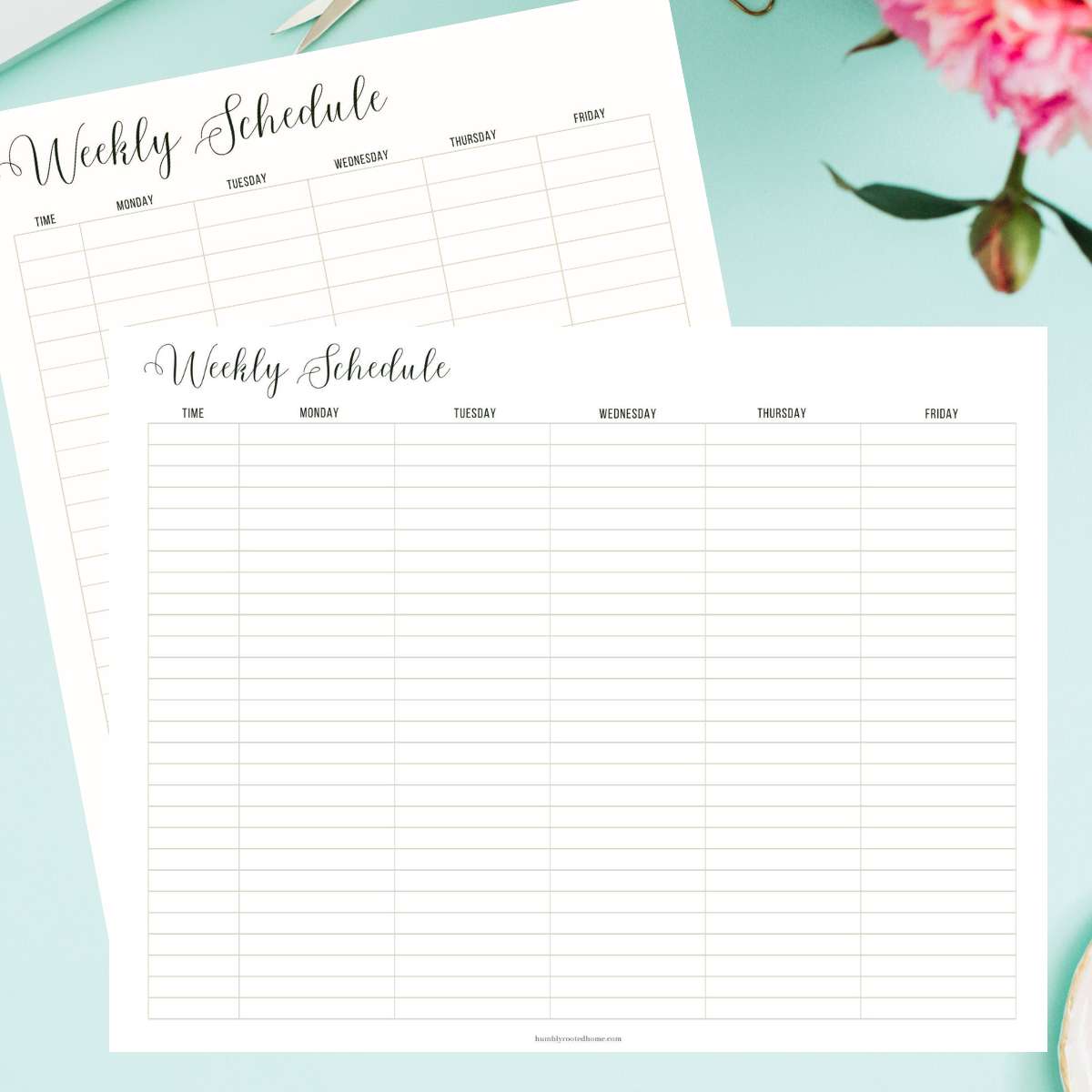 Free Weekly Calendar Printable (with Time Slots)