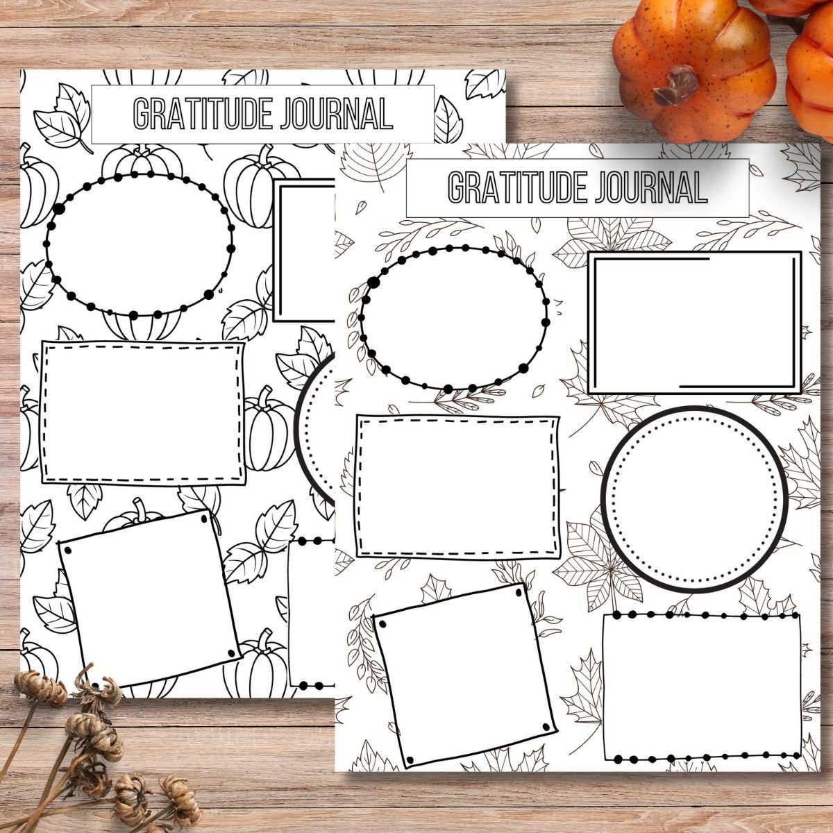 Printable Gratitude Worksheets You Can Color (Fall Themed)