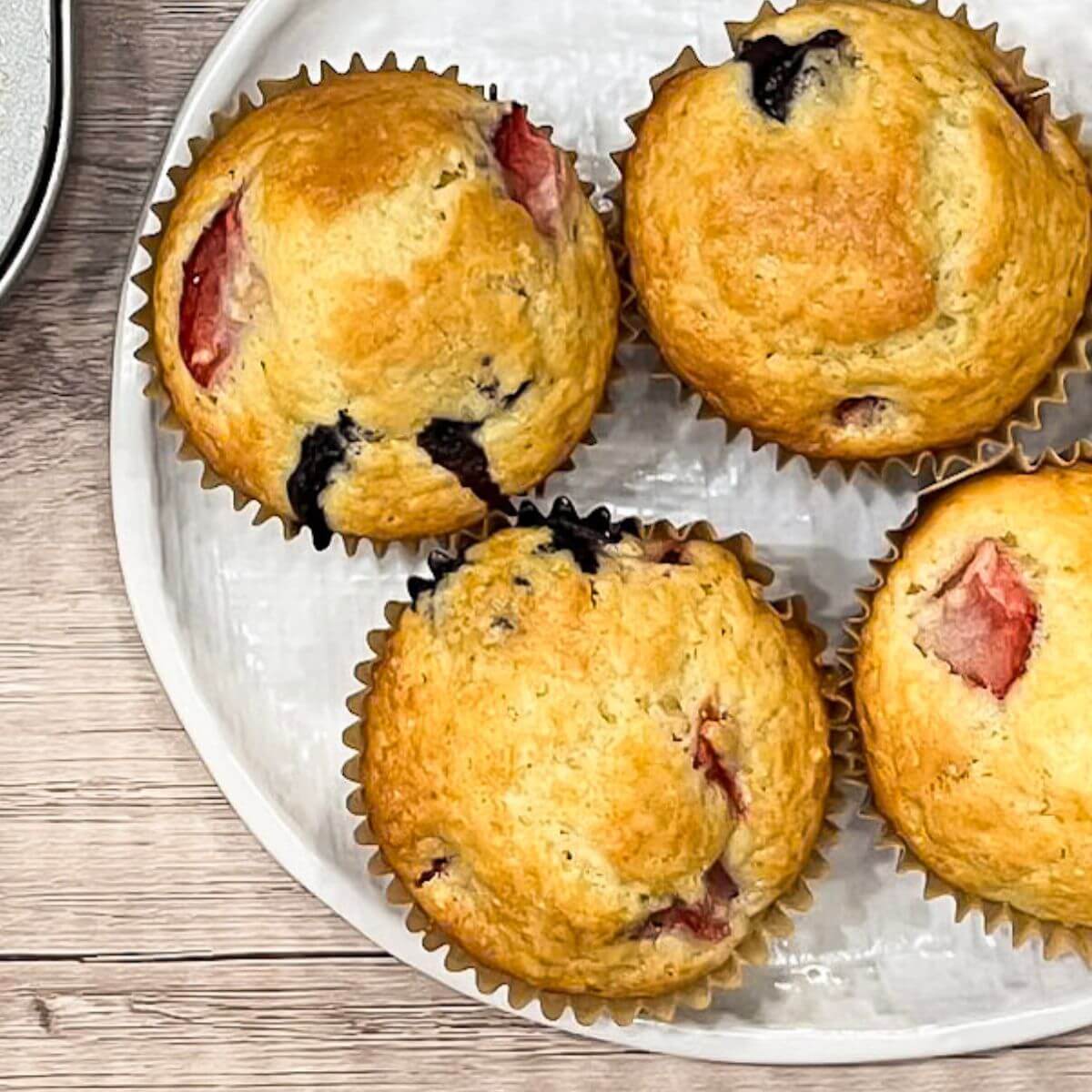 Easy Mixed Berry Muffins from Scratch
