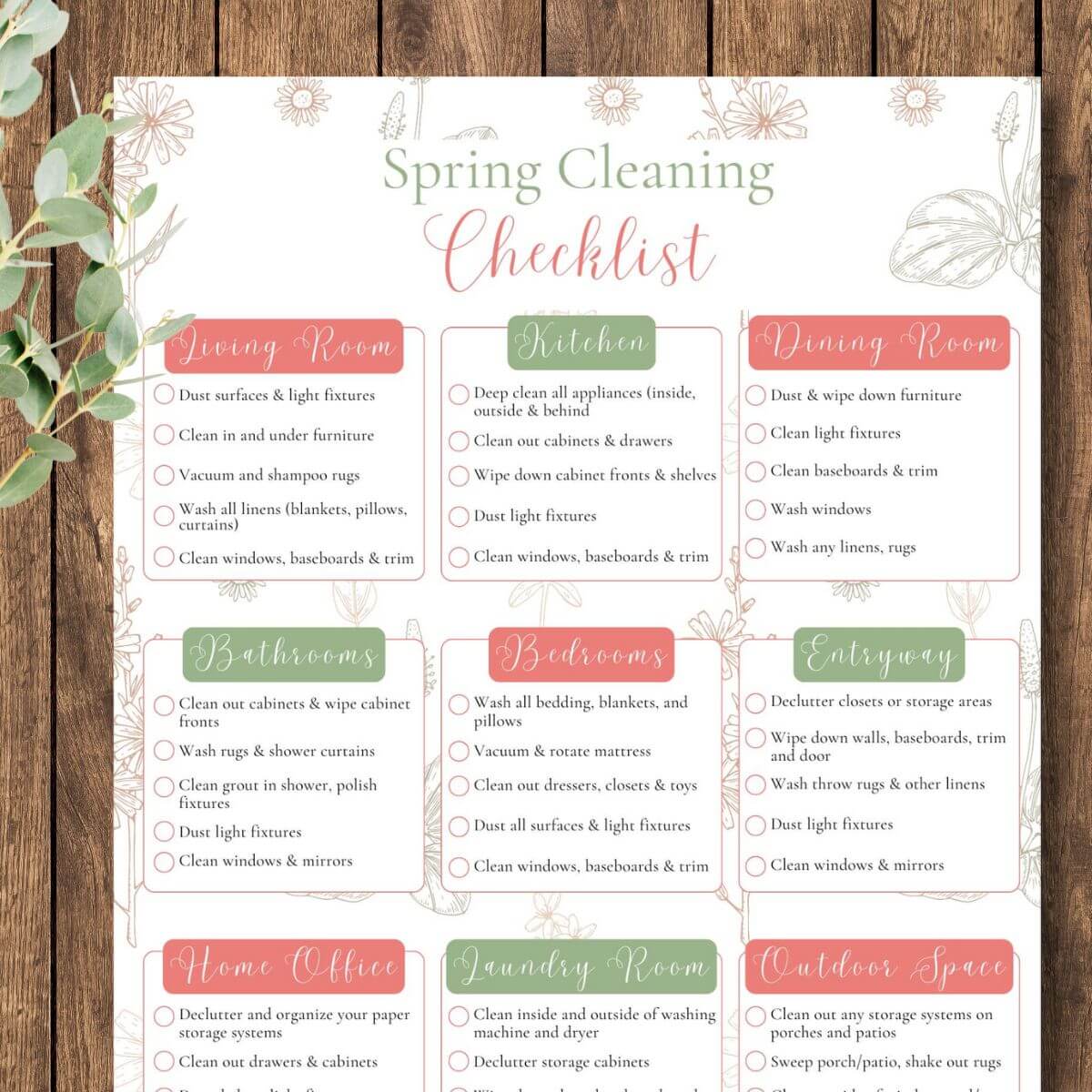 Your Simple Spring Cleaning Checklist (Free Printable!)