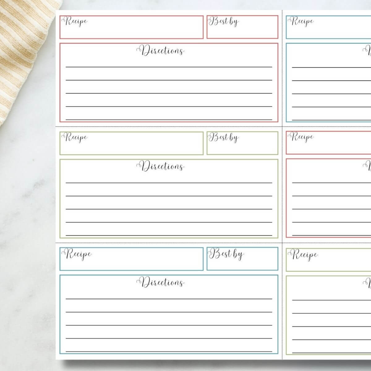 Free Printable Labels for Freezer Meals