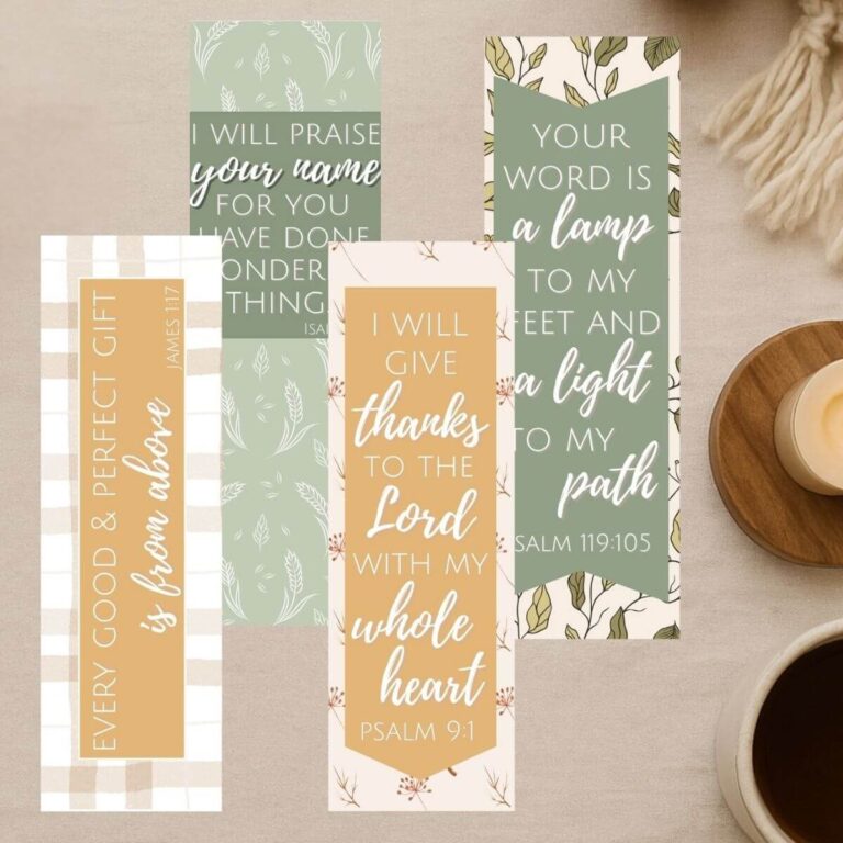 printable bookmarks with bible verses sitting on table