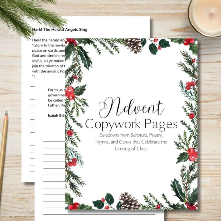 Advent Copywork Pages (Free Printable)