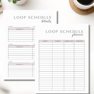 Single Loop Planner How to Make a Loop Schedule for Your Homeschool (Free Printable)